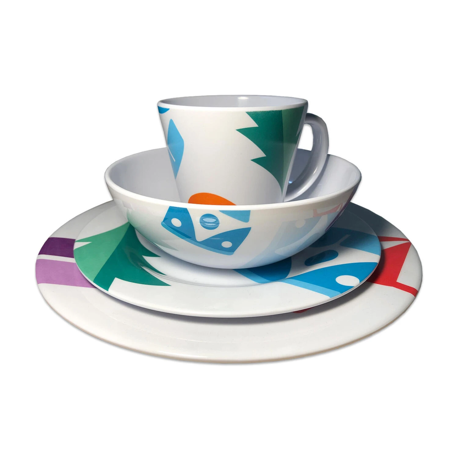 OLPRO Spring Bay Melamine Set (8 Piece) 3 OLPRO Spring Bay Melamine Set (8 Piece)