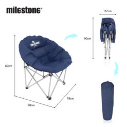 Milestone Navy Blue Deluxe Moon Chair 11 Milestone Navy Blue Deluxe Moon Chair -Outdoor Camping k7f55671e6b6bc9ffd6ff0dca6363ef3c