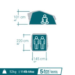 Quechua INFLATABLE ROOF TENT MH900 FRESH & BLACK 2 PERSON -Outdoor Camping ka3e19b681b4935f102045f1d32b2fec8