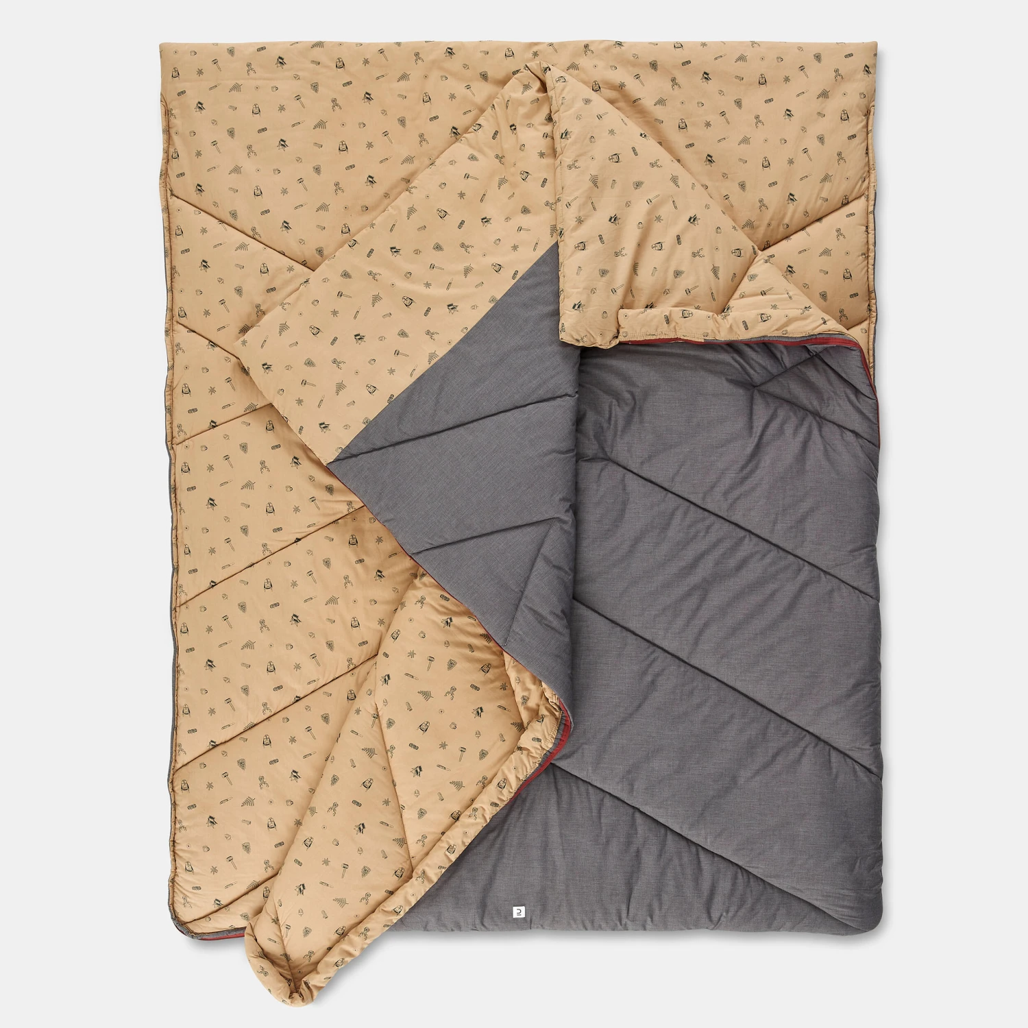 Quechua Camping Sleeping Bag Arpenaz 10° Cotton Double 6 Quechua Camping Sleeping Bag Arpenaz 10° Cotton Double - Image 4