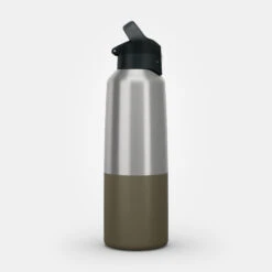 Quechua Isothermal Stainless Steel Hiking Flask MH500 1 L Khaki -Outdoor Camping kdeaf4a27f1e2cc60ede047b2edfab308